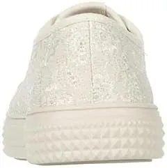 Limelight Lacy - Women's Casual Lace-Up White Lace Fashion Sneakers