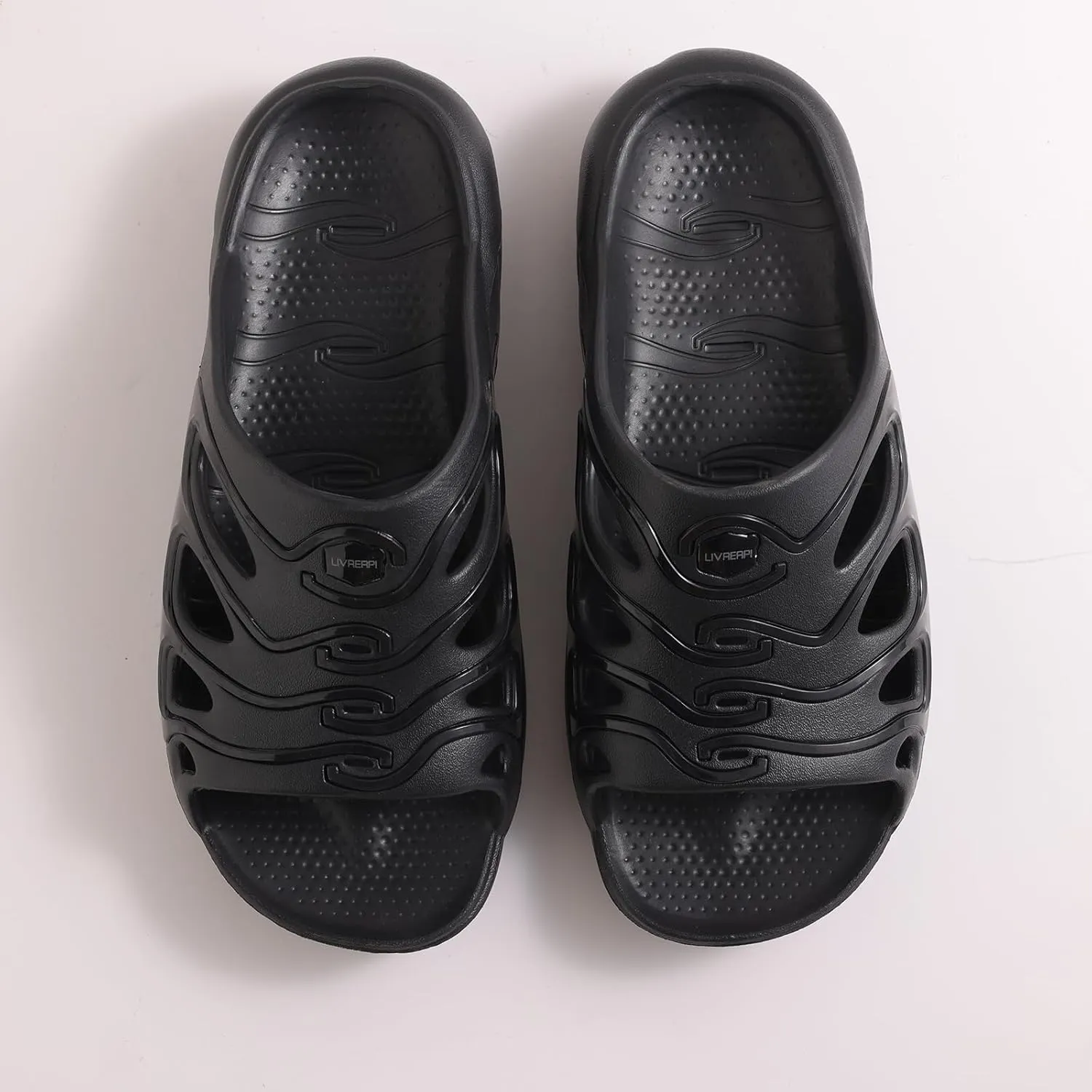 Livrerpi Men's Air Cushion Athletic Slide Sandals Fashion Breathable Design with Non-Slip Sole for Sport and Walking