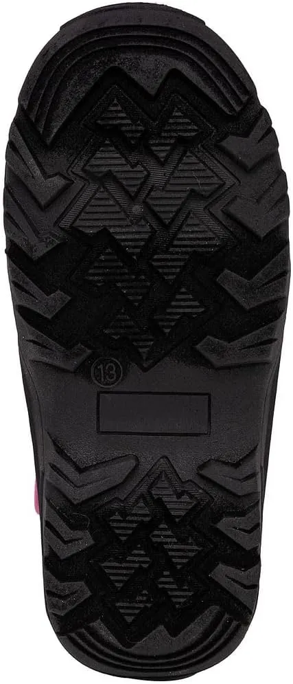 LONDON FOG Dex Boys and Girls Snow Boots - Insulated Waterproof Winter Kids Snow Boots - Size Toddler, Little Kid and Big Kid, Black, Navy and Pink Winter Boots for Boys and Girls