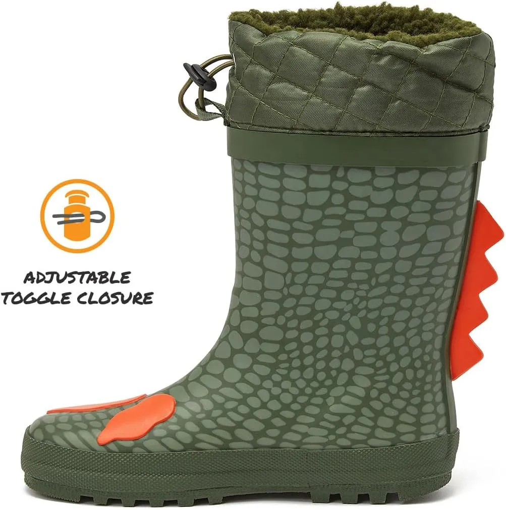 LONDON FOG Toby Boys Girls Snow Boots and Rain Boots - Insulated Winter Waterproof Boys Girls Snow Boots - Little Kid and Big Kid Sizes 11 to 7