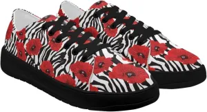 Low-Top Slip Ons Sneakers Canvas Women Black Platform Canvas Shoes Trendy Slip Ons Barefoot Shoes Fit Comfort 5.5-13.5
