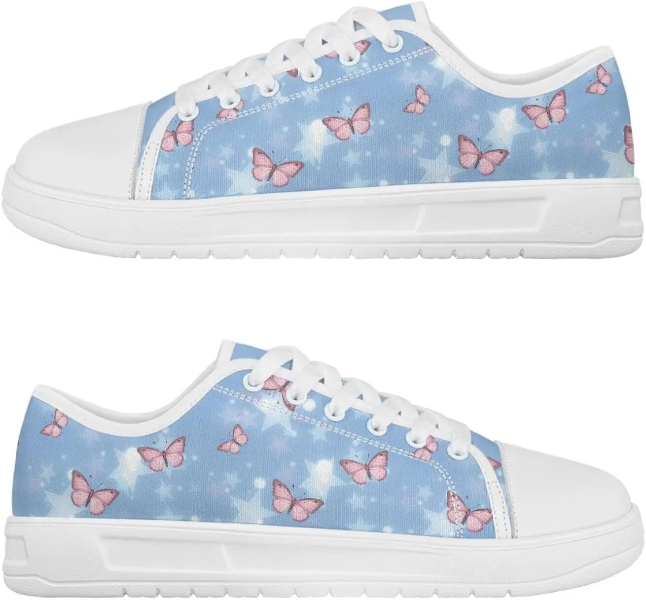Low Tops Canvas Shoes for Women Girl Classic Lace Up Fashion Sneaker Street Casual Canvas Shoes No Laces 5.5-13.5