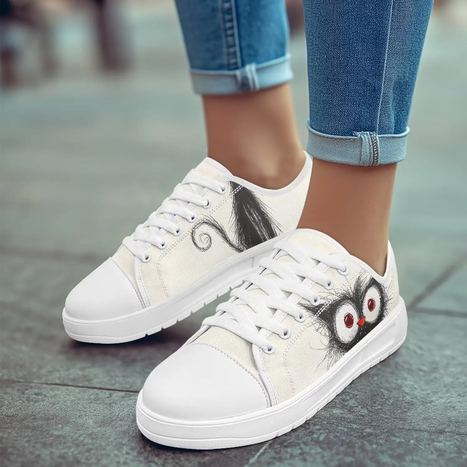 Low Tops Canvas Shoes for Women Girl Classic Lace Up Fashion Sneaker Street Casual Canvas Shoes No Laces 5.5-13.5