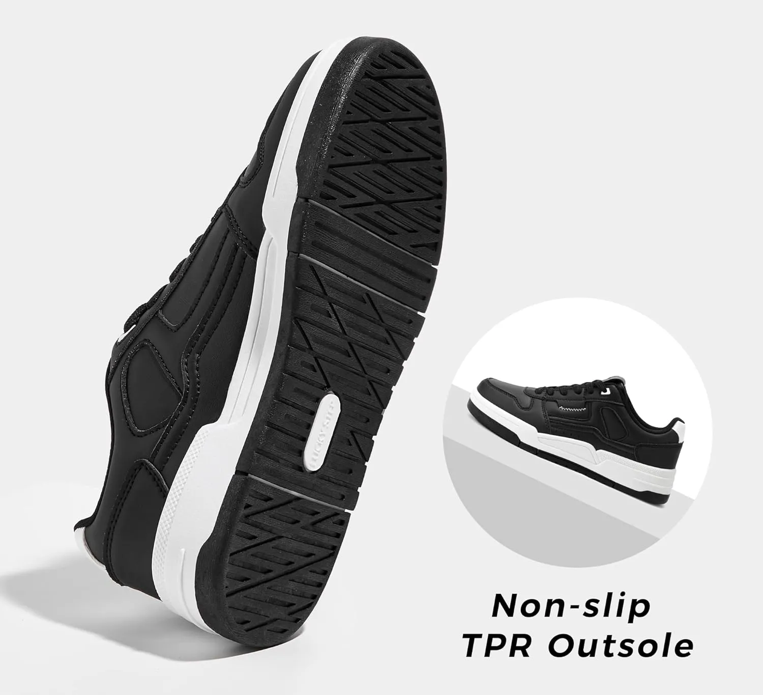 LUCKY STEP Women's Lace Up Fashion Casual Sneakers Low Top Walking Shoes Platform Comfort Non Slip Tennis Shoes