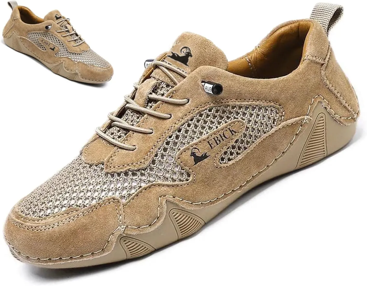 Lymphvity Classic ltalian Handmade Suede Sneakers for Womens,Outdoor Non Slip Low Top Breathable Chukka Boots Sports Beck Walking Casual Shoes