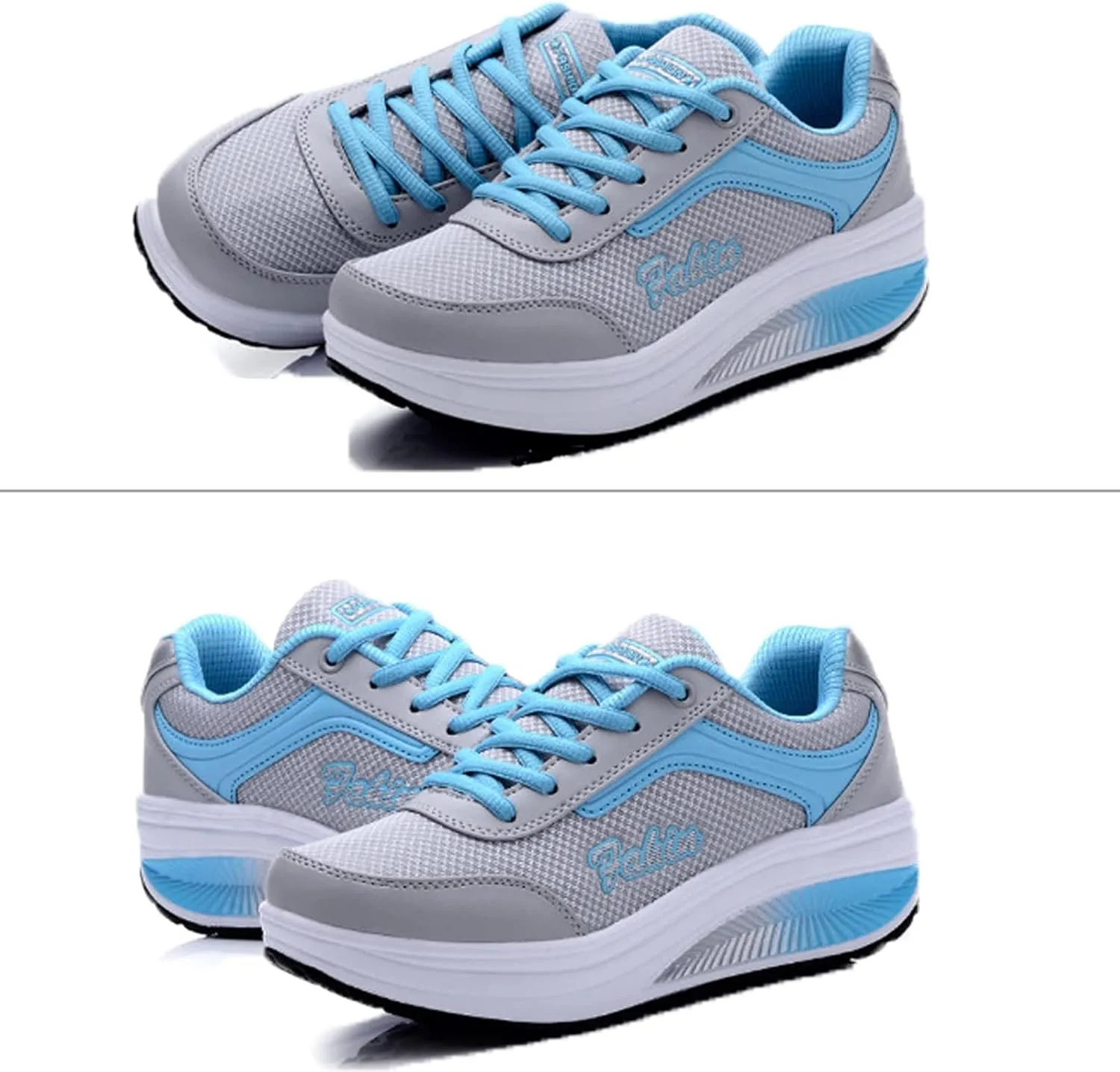 Lymphvity Womens lace-up Walking Shoes Arch Support Breathable Wedge Platform Sneakers Low-top Casual Light Weight Orthotic Sneakers for Plantar Fasciitis