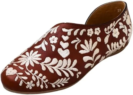 Macarena Collection Sandals women Huarache Sandal Colorful Leather Mexican Comfort Walking Handcrafted Leather Embroidered Flats - Mexican Artisan Design Maky