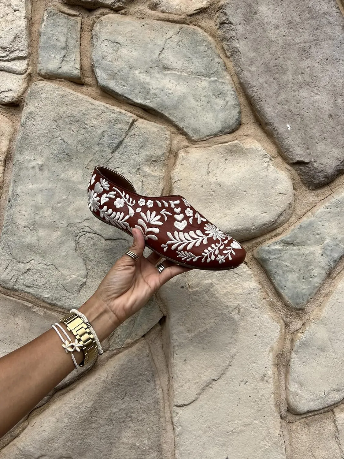 Macarena Collection Sandals women Huarache Sandal Colorful Leather Mexican Comfort Walking Handcrafted Leather Embroidered Flats - Mexican Artisan Design Maky