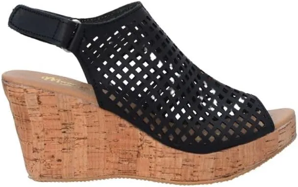 Macarena Collection Women's Flatform Wedge Casual Sandal Handmade Women's Woven Leather Wedge Sandals with Cork Heel - Mexican Artisan Crafted Style 4170
