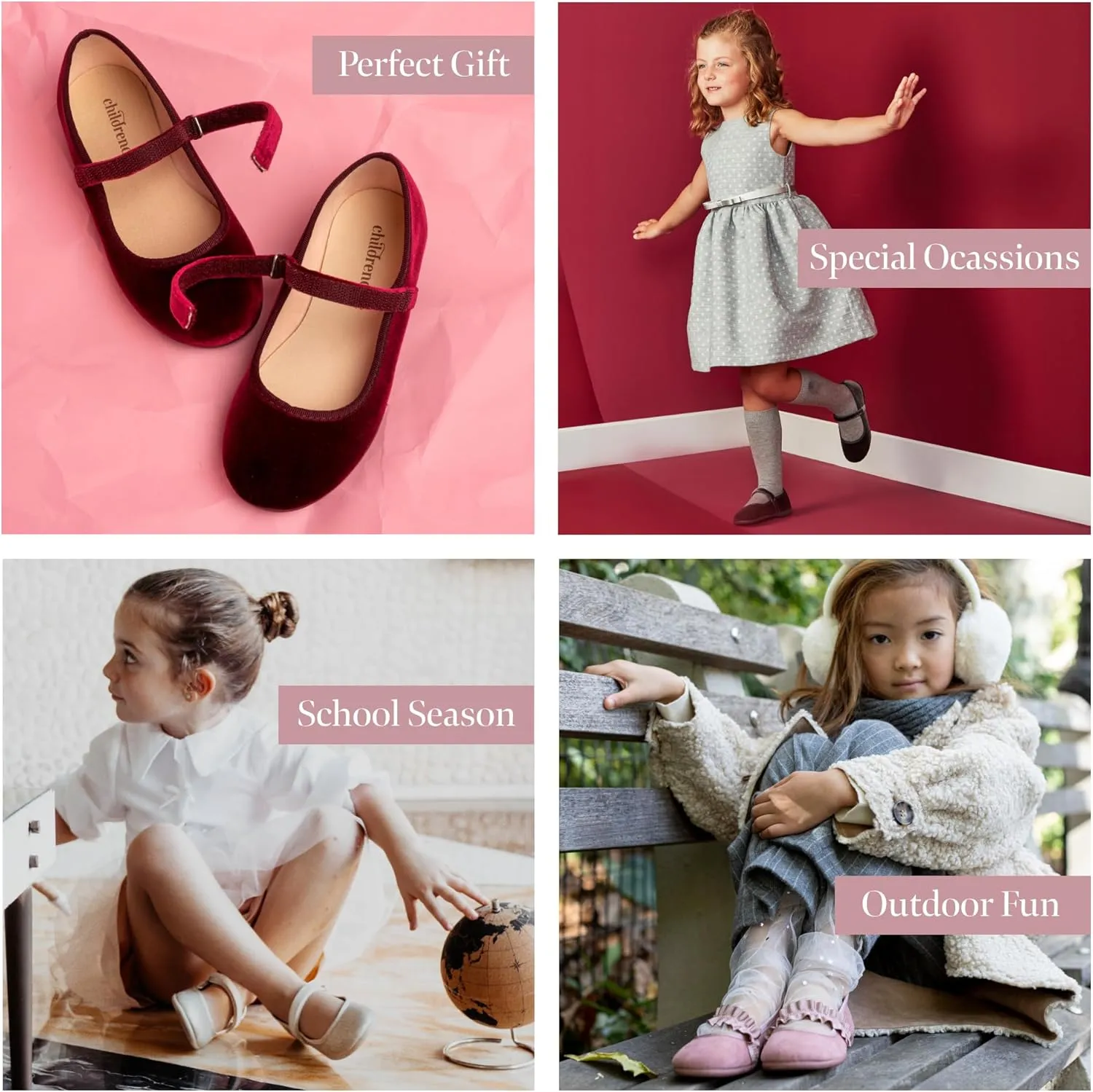 Mary Jane Shoes for Girls – Classic & Comfortable Dress Shoes for Toddlers & Kids – Perfect Flats for School, Play, and Special Occasions (Shimmer)