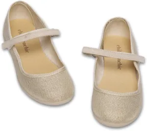 Mary Jane Shoes for Girls – Classic & Comfortable Dress Shoes for Toddlers & Kids – Perfect Flats for School, Play, and Special Occasions (Shimmer)