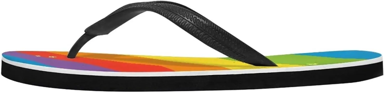 Men American Flag Flip Flop Sandal, Daisy Classic Thongs Sandals for Beach Men's Comfortable Flip Flops Sandals