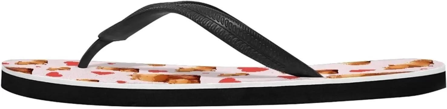 Men American Flag Flip Flop Sandal, Daisy Classic Thongs Sandals for Beach Men's Comfortable Flip Flops Sandals