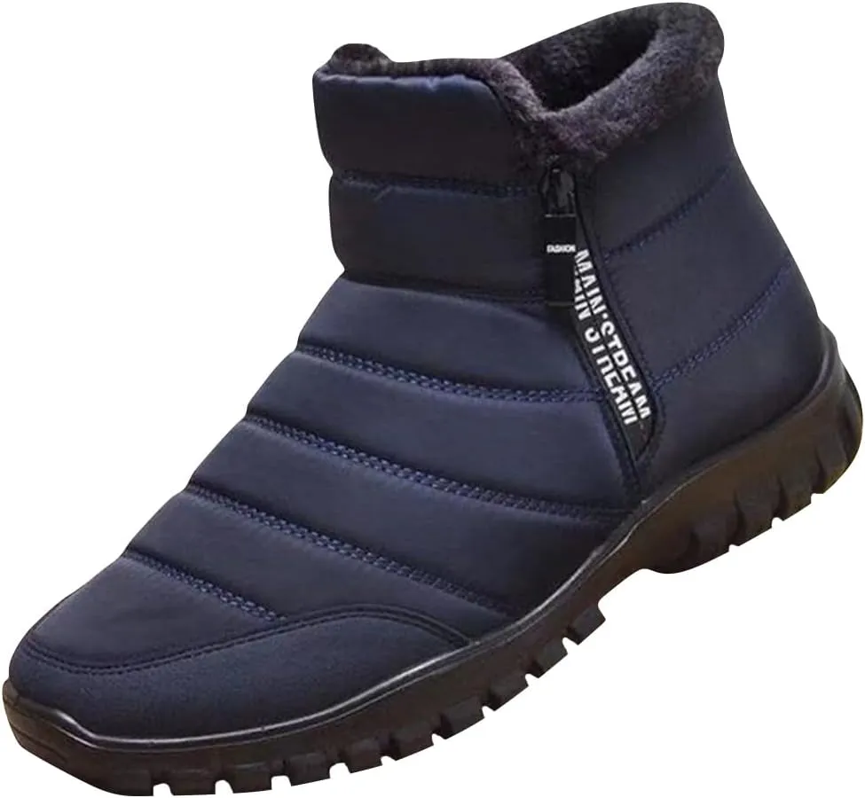 Men's and Women's Waterproof Warm Cotton Zipper Snow Ankle Boots
