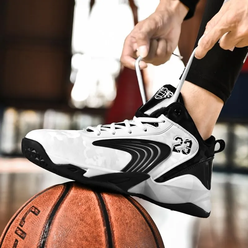 Men's Basketball Shoes,High Top Breathable Non Slip Fashion Sneakers for Men's Outdoor Activities, Sports, Fitness, and Casual Wear