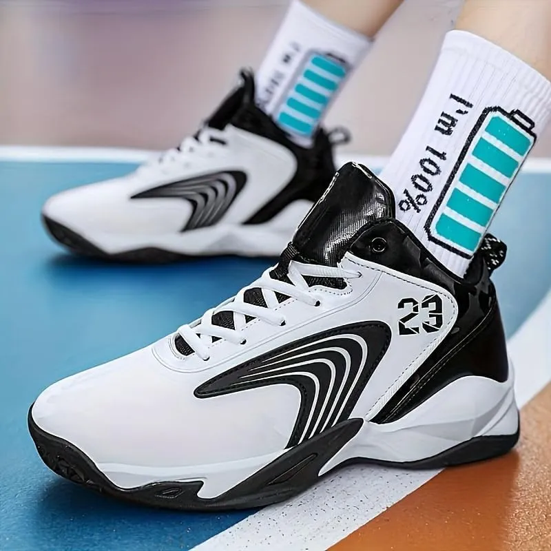 Men's Basketball Shoes,High Top Breathable Non Slip Fashion Sneakers for Men's Outdoor Activities, Sports, Fitness, and Casual Wear