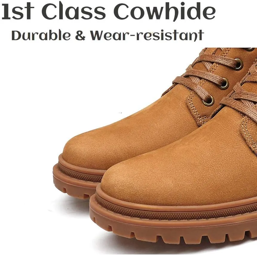 Men's Boots Winter Outdoor Hiking Shoes Fur Lined Booties Non-Slip Lightweight Winter Working Shoes