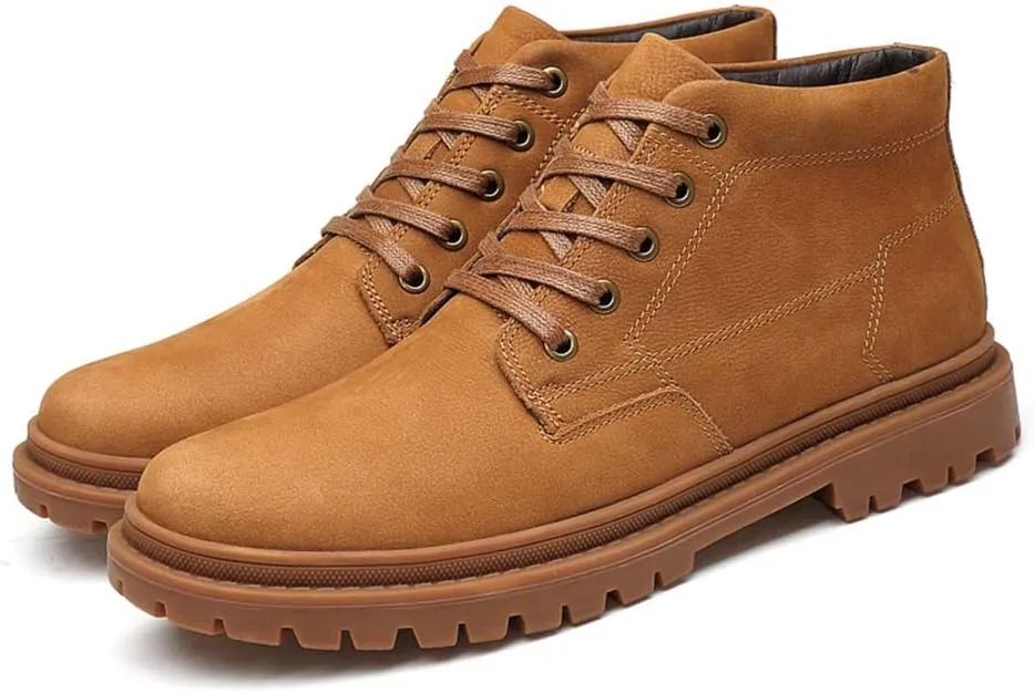 Men's Boots Winter Outdoor Hiking Shoes Fur Lined Booties Non-Slip Lightweight Winter Working Shoes