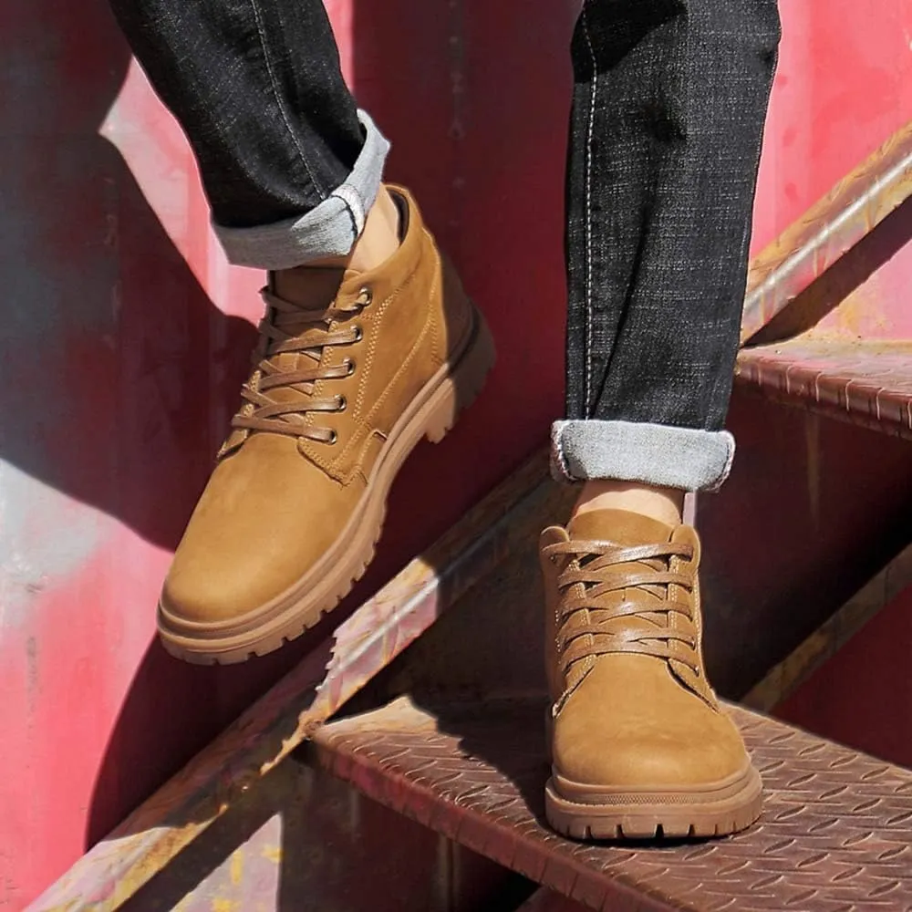 Men's Boots Winter Outdoor Hiking Shoes Fur Lined Booties Non-Slip Lightweight Winter Working Shoes