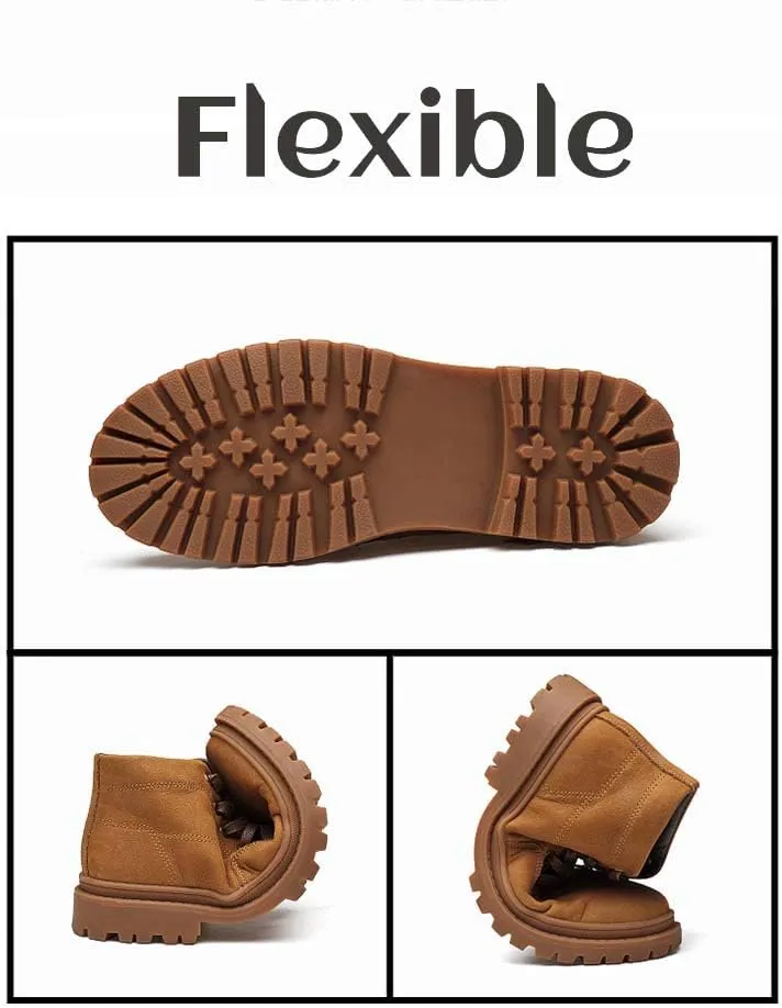 Men's Boots Winter Outdoor Hiking Shoes Fur Lined Booties Non-Slip Lightweight Winter Working Shoes