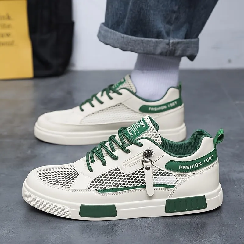 Men's Breathable Mesh Casual Sneakers - Lightweight Summer Shoes with Soft Rubber Sole, Comfortable for All Season