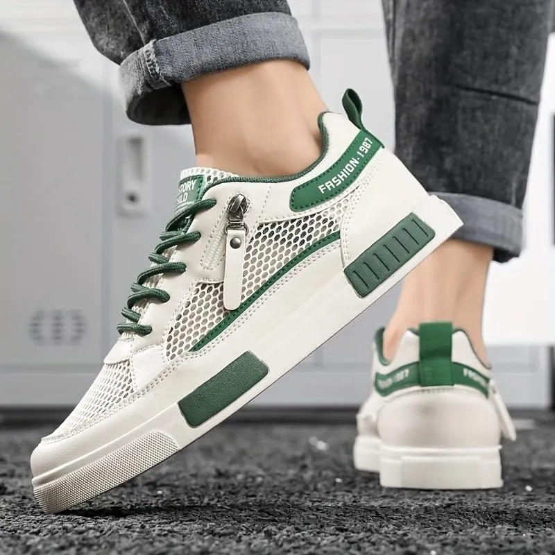 Men's Breathable Mesh Casual Sneakers - Lightweight Summer Shoes with Soft Rubber Sole, Comfortable for All Season