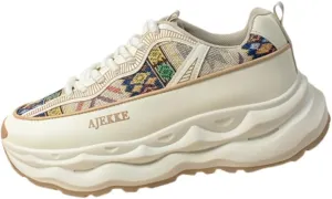 Men's Casual Sneakers - Comfortable, Lightweight, Breathable with Shock Absorption, Lace-Up Sports Shoes in Brown,