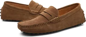 Men's Dress Loafers Slip On Casual Shoes Lightweight Soft Penny Loafers Suede Driving Boat Shoes Moccasins