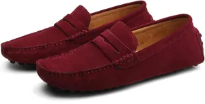 Men's Dress Loafers Slip On Casual Shoes Lightweight Soft Penny Loafers Suede Driving Boat Shoes Moccasins