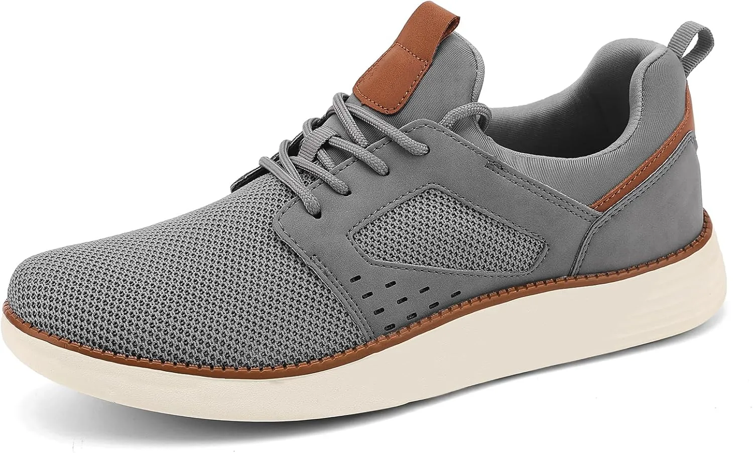 Men's Fashion Dress Mesh Sneakers Casual Walking Business Oxfords Lace-Up Comfortable Breathable Lightweight Shoes