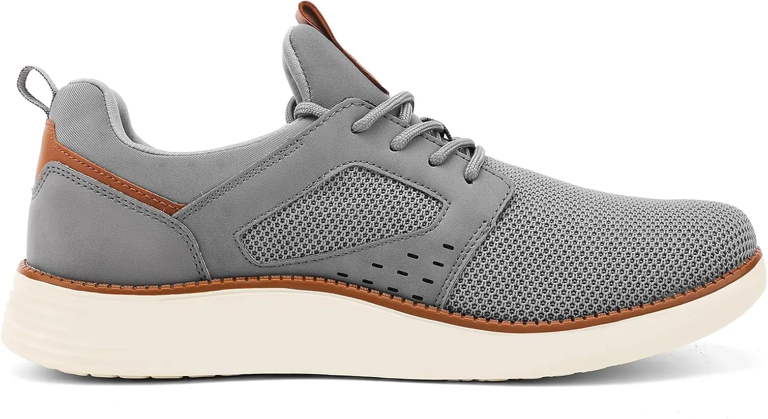 Men's Fashion Dress Mesh Sneakers Casual Walking Business Oxfords Lace-Up Comfortable Breathable Lightweight Shoes