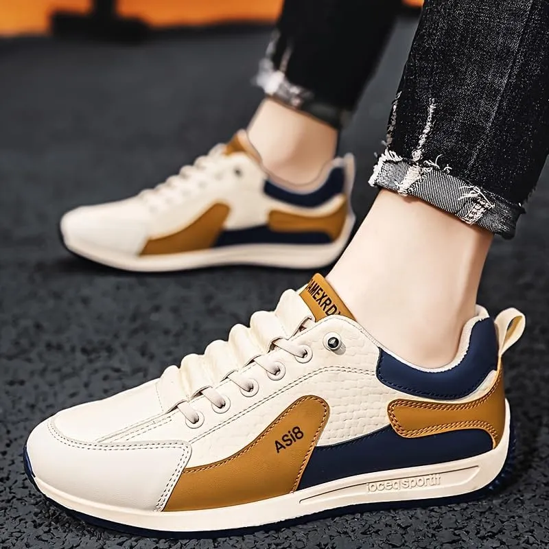 Men's Fashion Sneakers - Casual Low-Top Lace-Up Shoes, Ideal for All Seasons