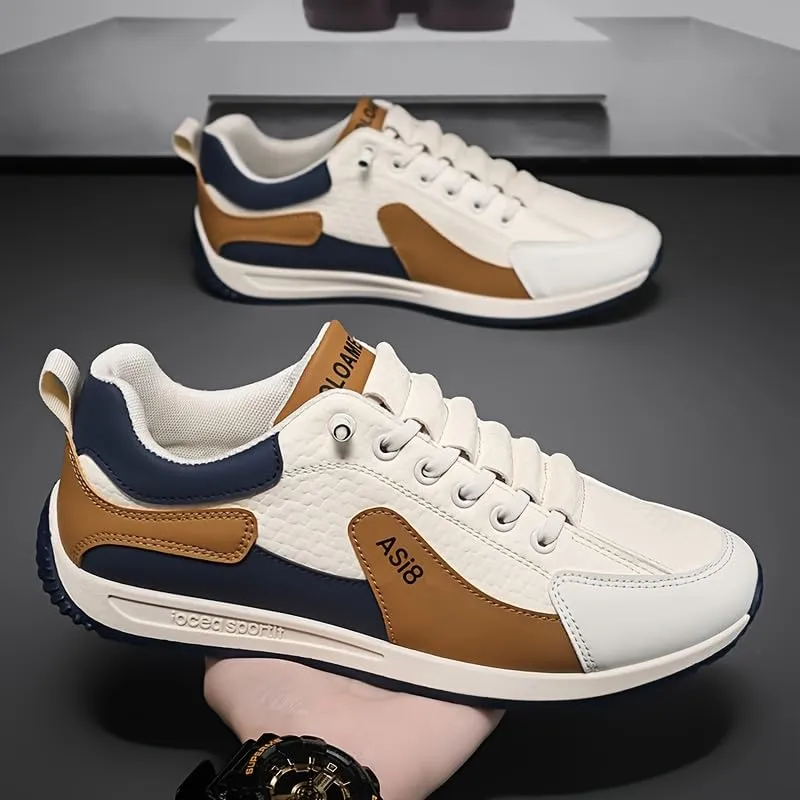 Men's Fashion Sneakers - Casual Low-Top Lace-Up Shoes, Ideal for All Seasons