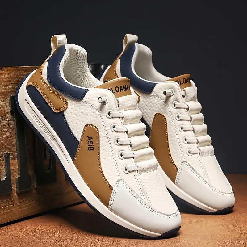 Men's Fashion Sneakers - Casual Low-Top Lace-Up Shoes, Ideal for All Seasons