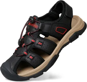 Mens Sandals Athletic Hiking Sandals Closed Toe Anti Slip Outdoor Waterproof Walking Water Shoes