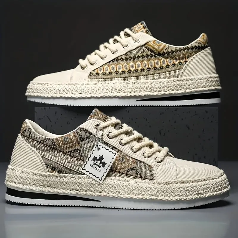 Men's Skateboard Shoes, Comfy Non Slip Breathable Rubber Sole Up Sneakers for Outdoor Activities