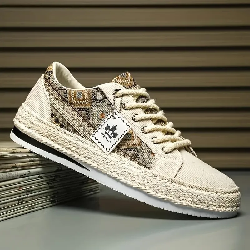 Men's Skateboard Shoes, Comfy Non Slip Breathable Rubber Sole Up Sneakers for Outdoor Activities