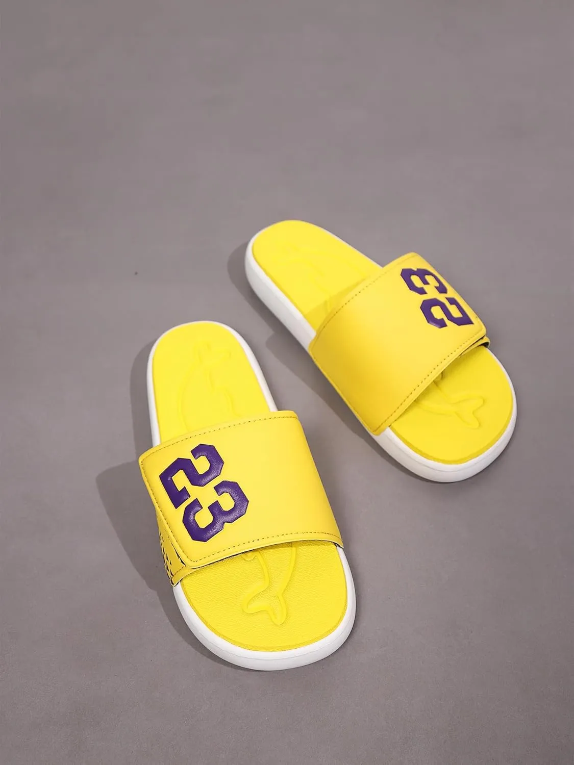Men's Sport Slide Sandals, Flexible Midsole, Casual Beach Slides