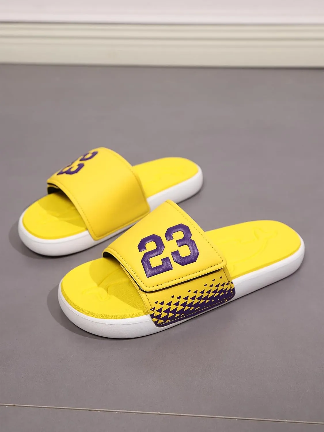Men's Sport Slide Sandals, Flexible Midsole, Casual Beach Slides