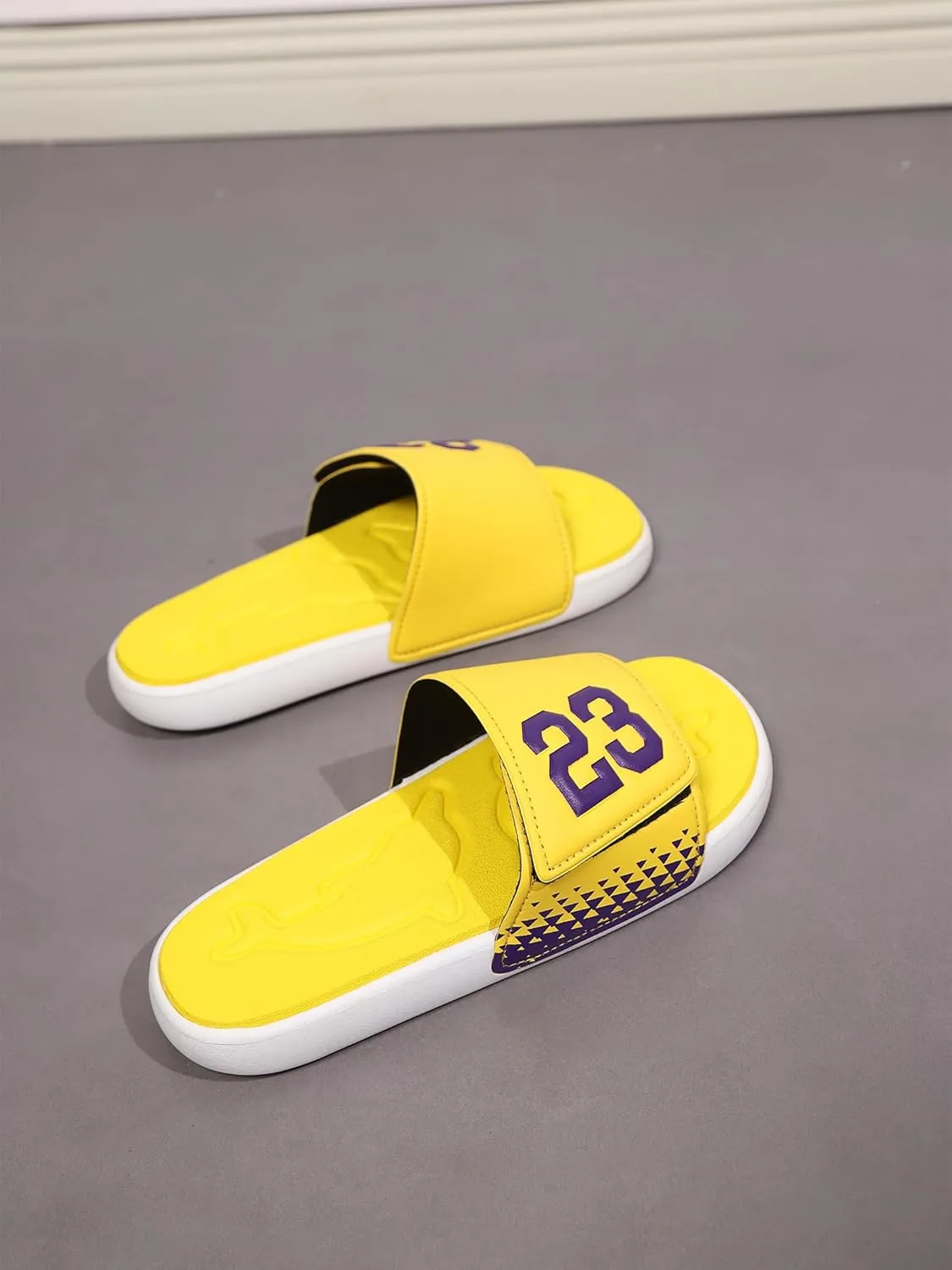 Men's Sport Slide Sandals, Flexible Midsole, Casual Beach Slides