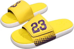Men's Sport Slide Sandals, Flexible Midsole, Casual Beach Slides