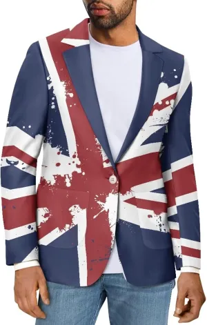 Men's Suits Blazers Single-Breasted Vintage Slim Fit Dress Suit Jacket Long-Sleeved Outwears with Multi-Pocket