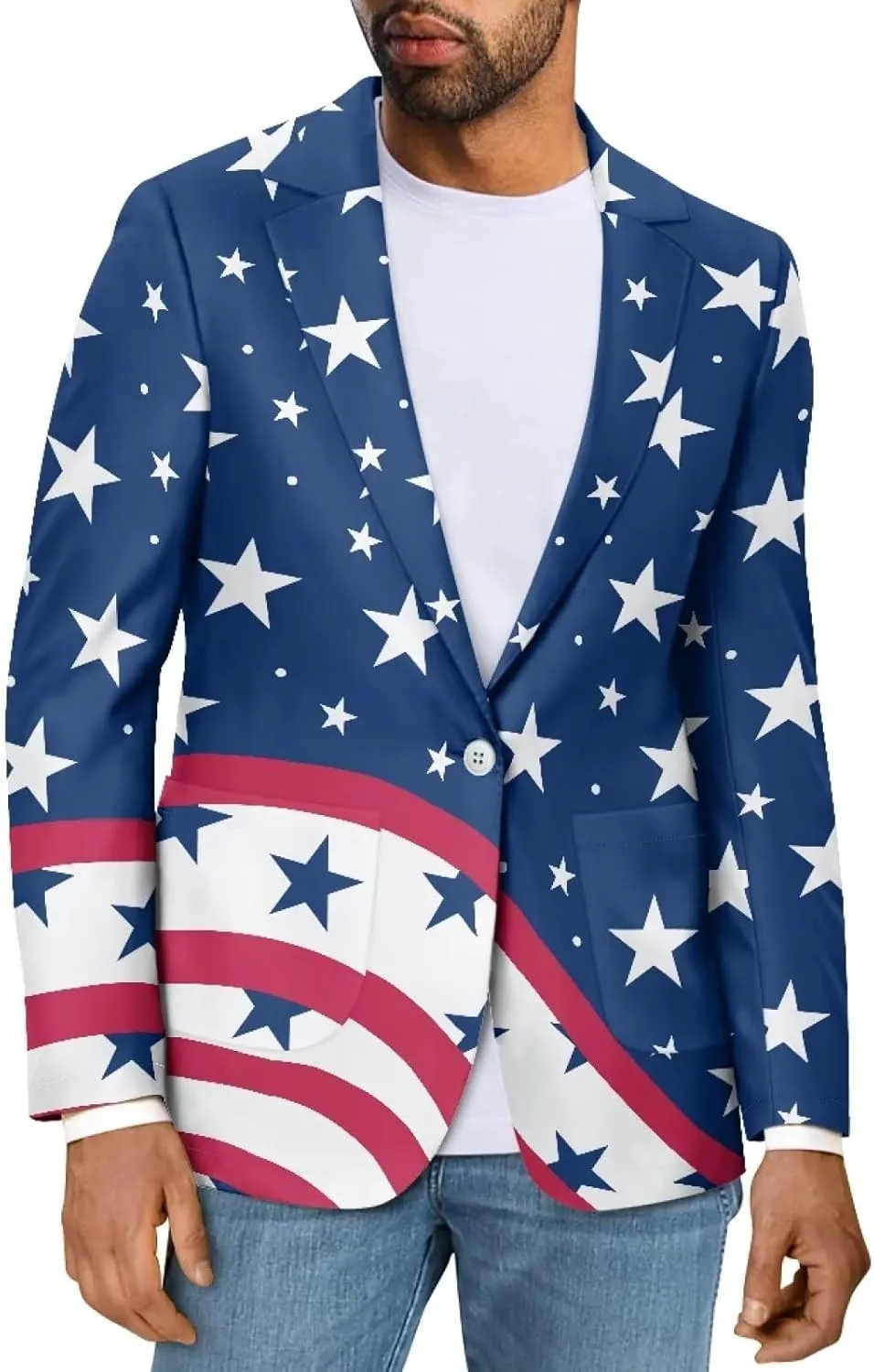 Men's Suits Blazers Single-Breasted Vintage Slim Fit Dress Suit Jacket Long-Sleeved Outwears with Multi-Pocket