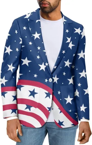 Men's Suits Blazers Single-Breasted Vintage Slim Fit Dress Suit Jacket Long-Sleeved Outwears with Multi-Pocket