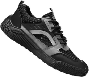 Men's Summer Casual Shoes - Low-Top Round Toe Sneakers with Laces Comfort Insole Breathable Mesh Inner Lining Fashion Trainers for Daily Wear