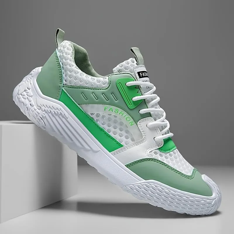 Men's Summer Casual Shoes - Low-Top Round Toe Sneakers with Laces Comfort Insole Breathable Mesh Inner Lining Fashion Trainers for Daily Wear