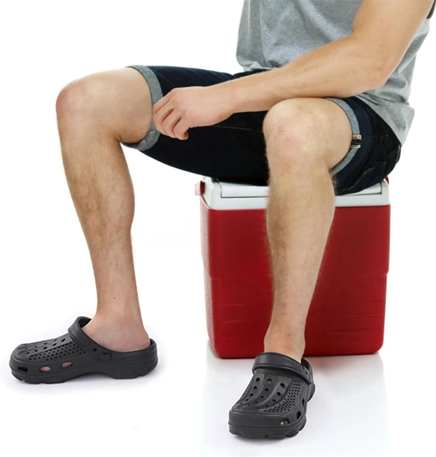 Men's Summer Clogs - Breathable Anti-Skid Slippers for Home and Beach