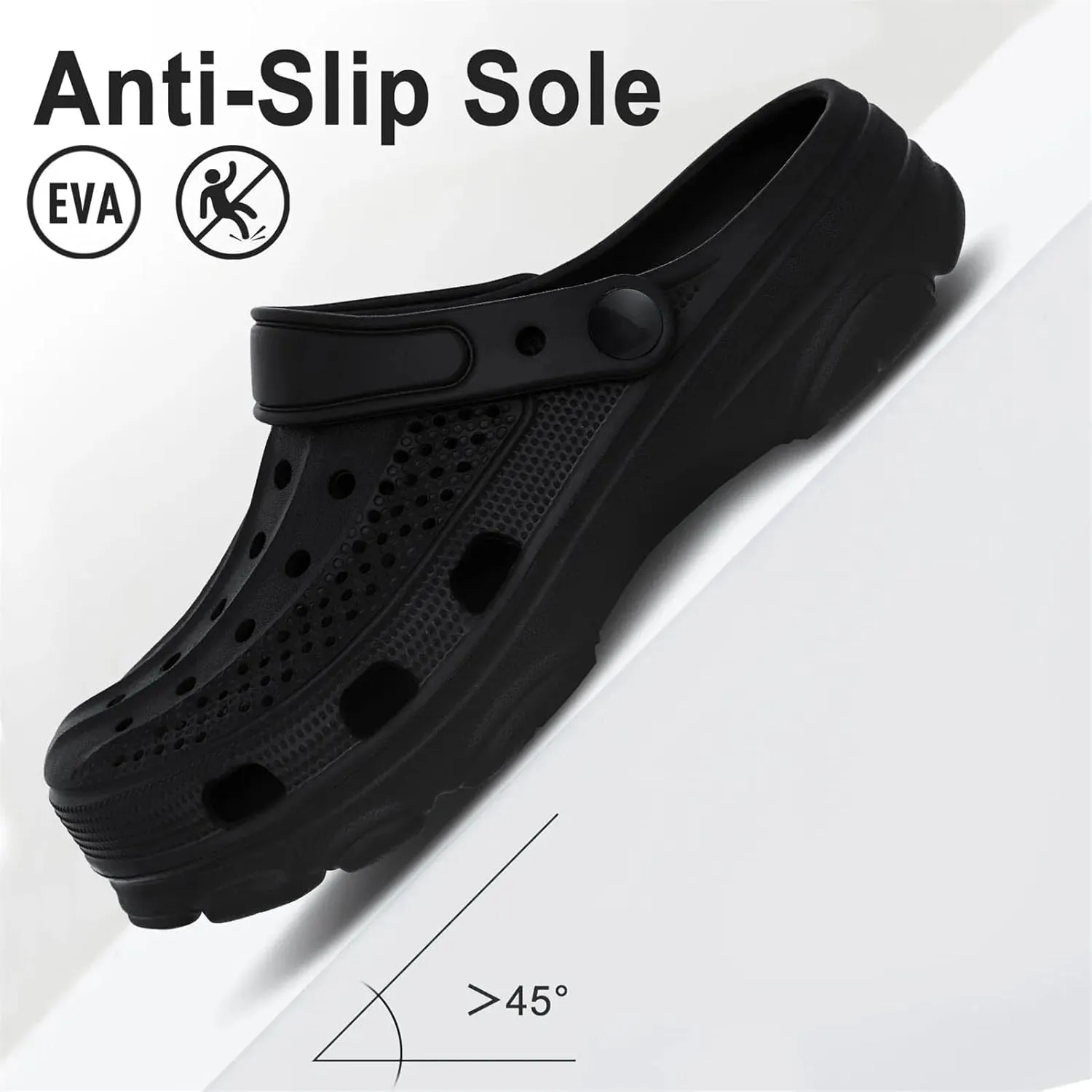 Men's Summer Clogs - Breathable Anti-Skid Slippers for Home and Beach
