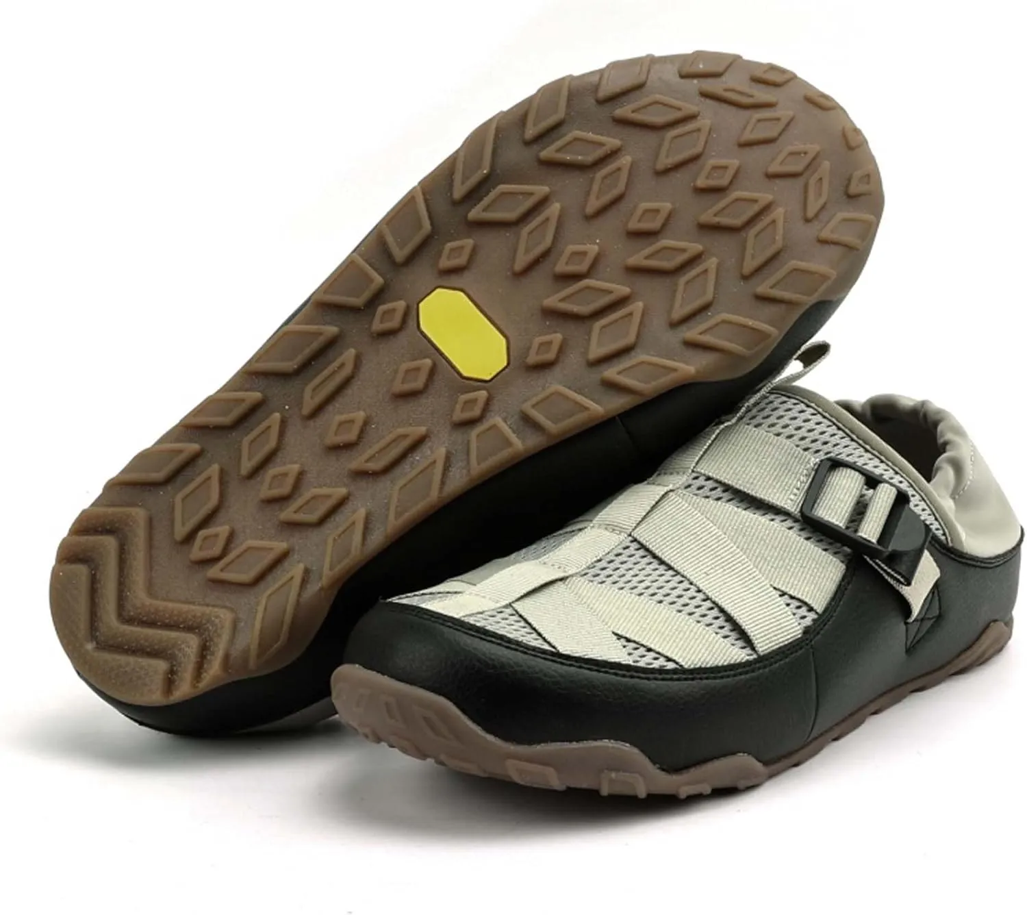 Men's Summer Sandals Handmade Baotou Half Slippers Garden Shoes Breathable Mesh Sandals Slippers Anti-slip Quick-dry Beach Shoes Outdoor Walking Casual Shoes