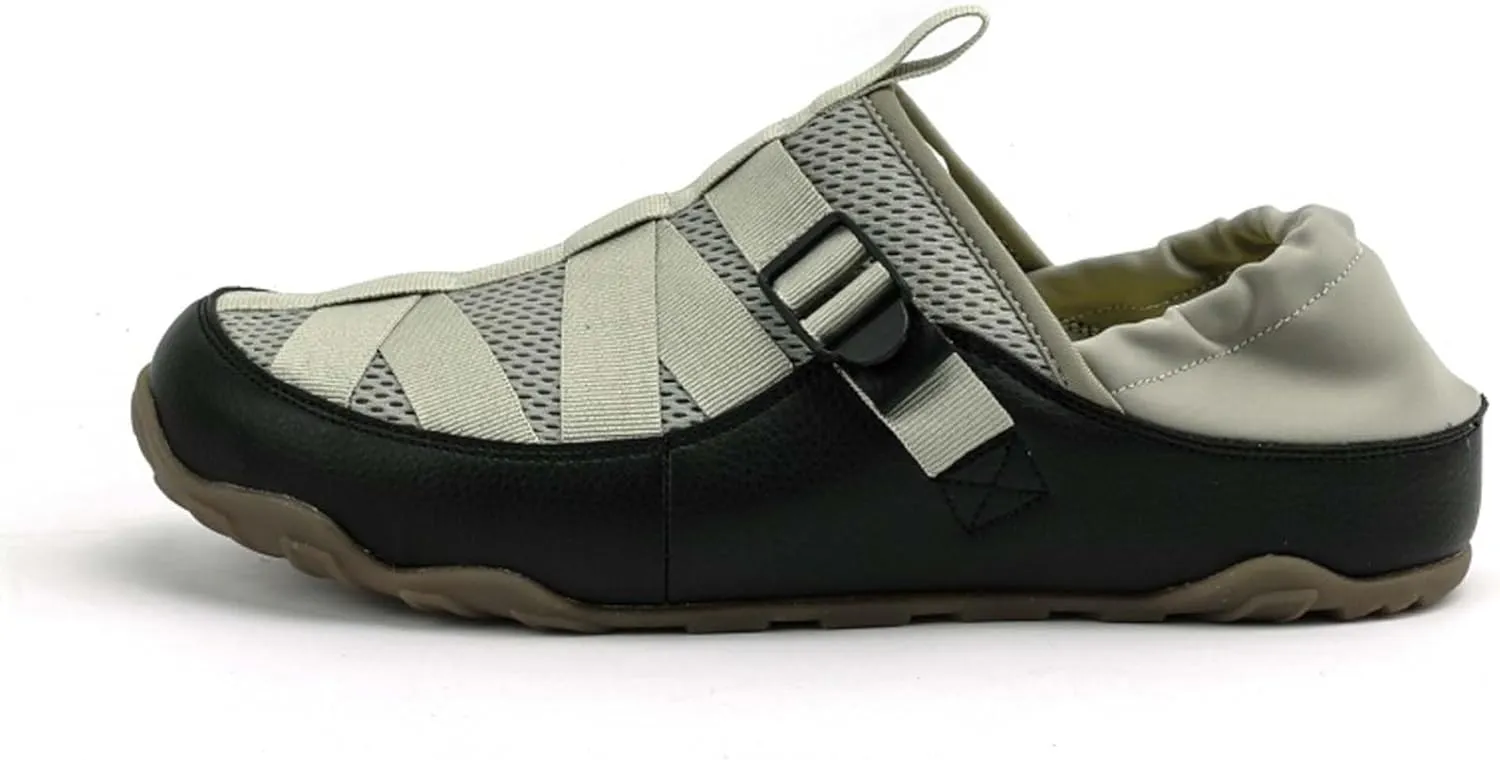 Men's Summer Sandals Handmade Baotou Half Slippers Garden Shoes Breathable Mesh Sandals Slippers Anti-slip Quick-dry Beach Shoes Outdoor Walking Casual Shoes